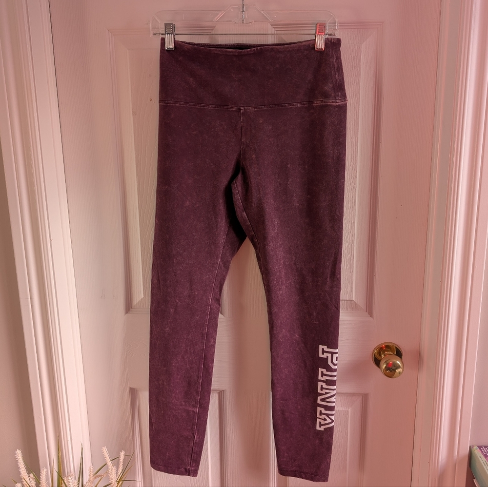 Purple/Burgundy Leggings with Logo